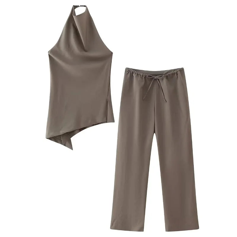 Completo Avelyn Halter Élégance — Set 2 Pezzi Elegante